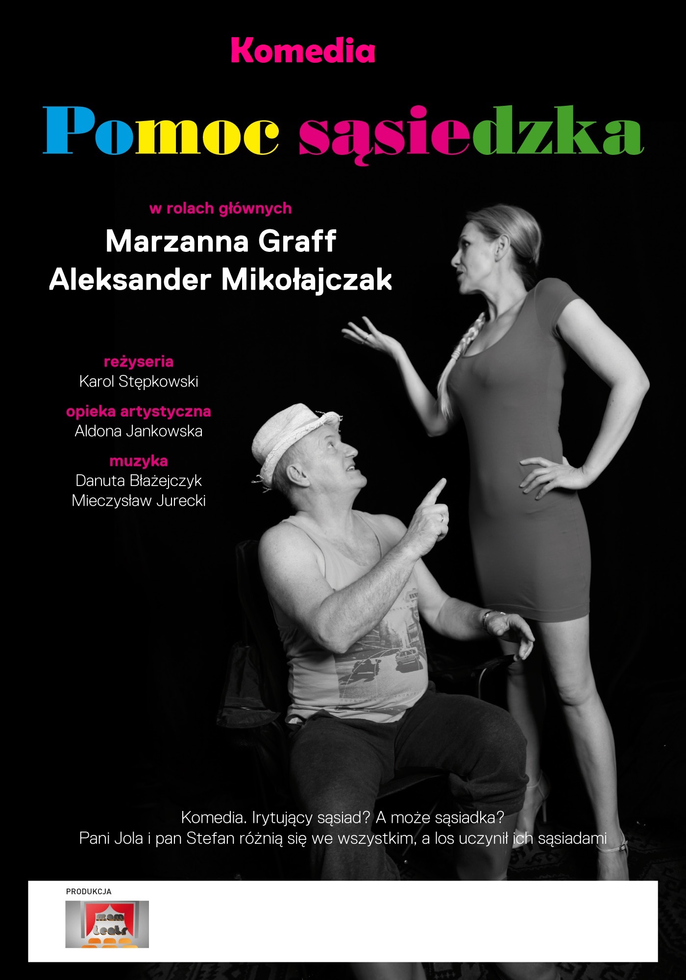 mam teatr, komedia Czas na Miłość, teatr Aleksander Mikołajczak, teatr Marzanna Graff, teatr impresaryjny, spektakle wyjazdowe, dobre komedie, spektakle teatralne dla dzieci, premiery teatralne, spektakl Działka, spektakl Randka w Bistro, spektakl Pozamiatane